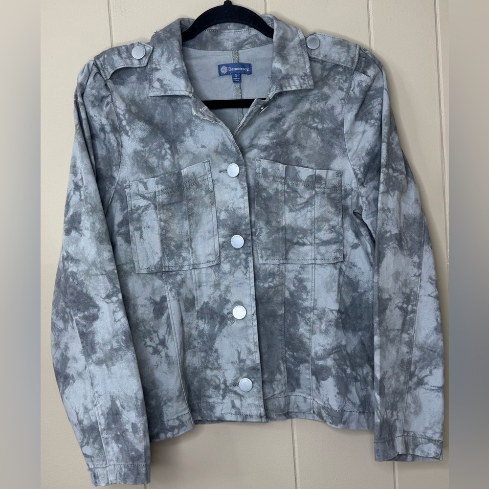 Democracy Twill Ice Dye Light Jacket Womens Size Small